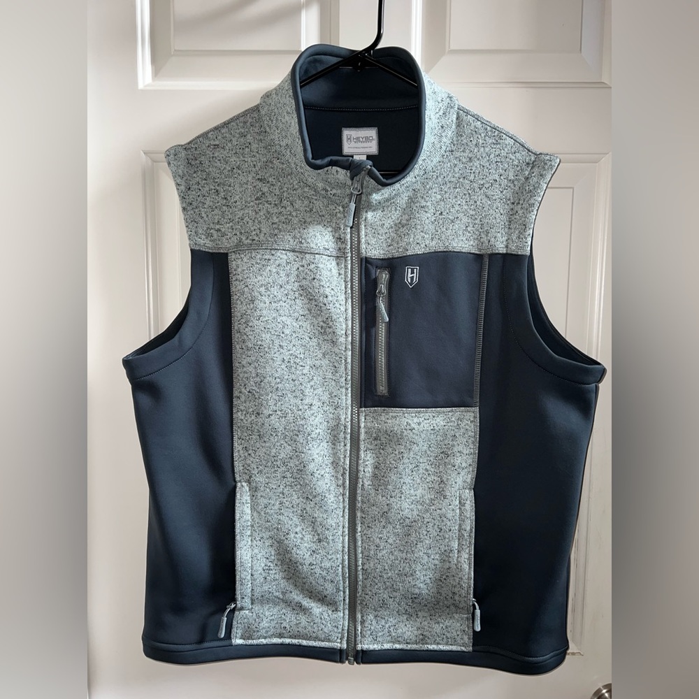 Men's Fleece Vest - Sz Large - Gray